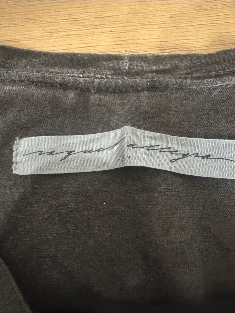 Raquel Allegra Size 2 Gray Distressed Deconstructed Layered Top